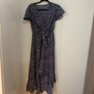 High/Low Maxi Polkadot Dress